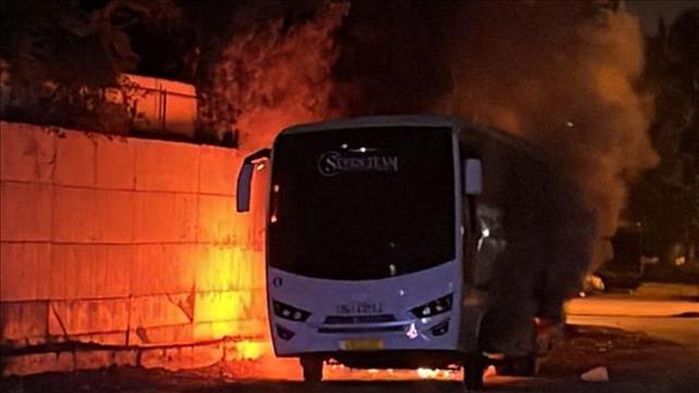 זירת הצתת האוטובוס ברמלה, 05.10.21