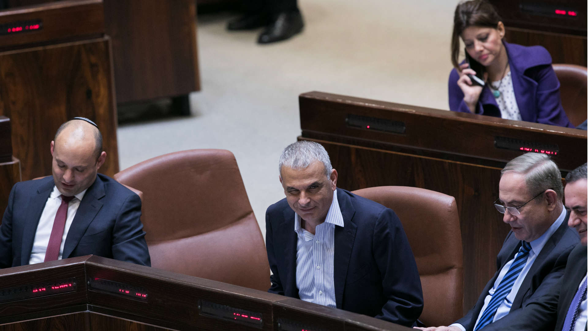 בנימין נתניהו, משה כחלון ונפתלי בנט