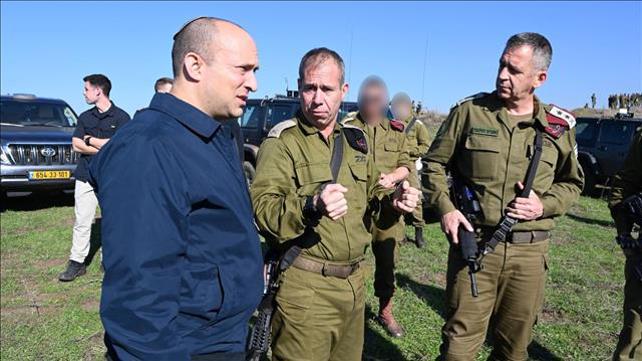 הרמטכ"ל כוכבי ושר הביטחון בנט בתרגיל ברמת הגולן - 18.12.2019