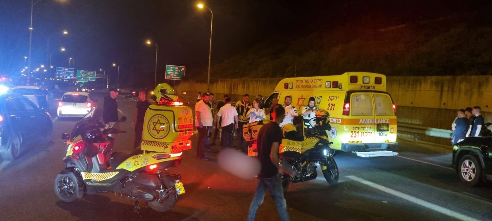 זירת התאונה בכביש 471