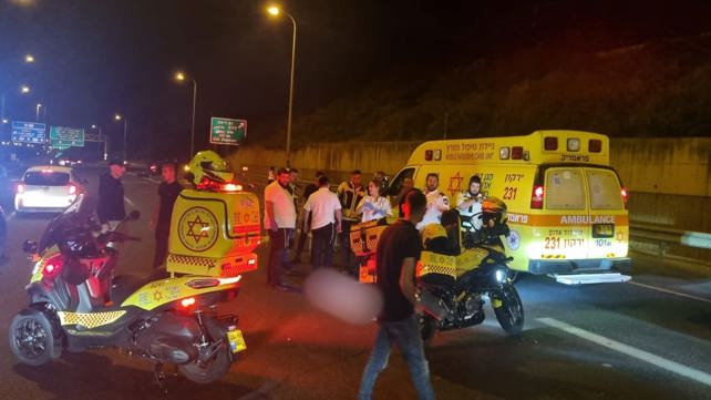 זירת התאונה בכביש 471