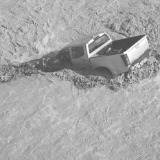 truck in flood