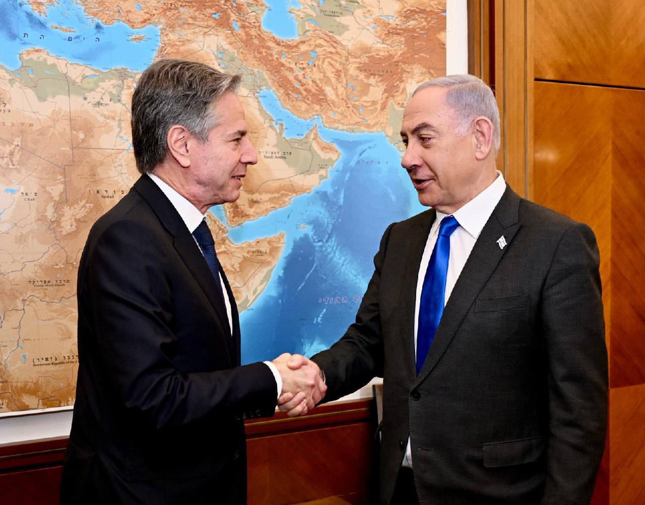 בנימין נתניהו ואנתוני בלינקן