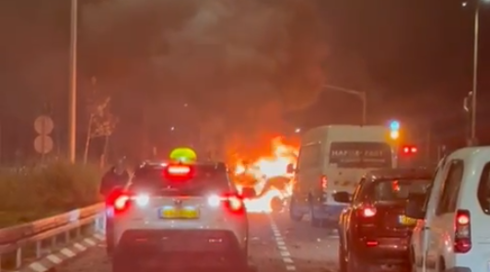 חיסול כפול ברמלה: רכב התפוצץ באמצע כביש סואן