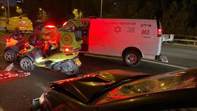 תאונת הדרכים במחלף קיבוץ גלויות בתל אביב 14.12.19