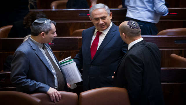 יו"ר הבית היהודי נפתלי בנט, ראש הממשלה בנימין נתני