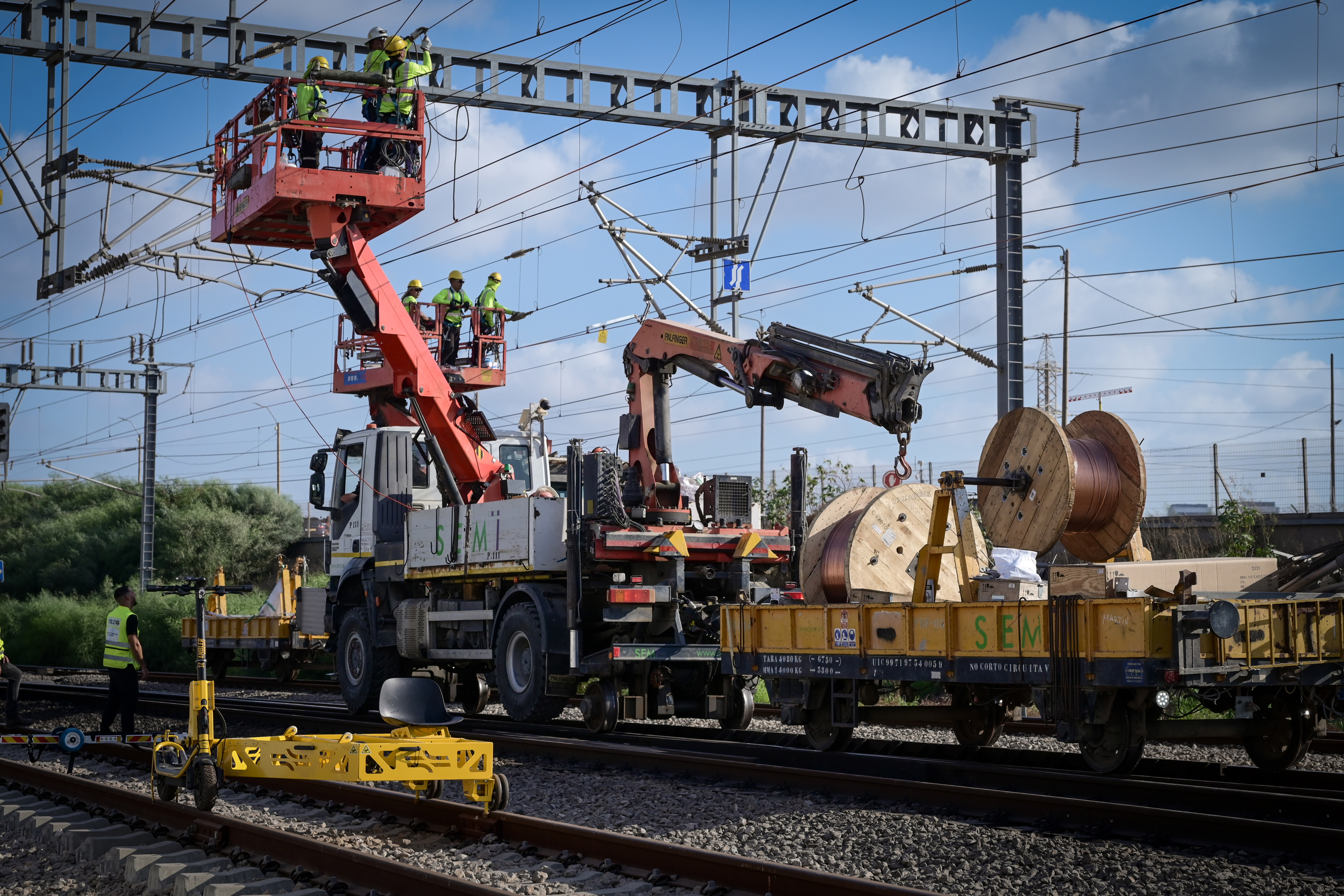 העבודות לתיקון התקלה שנגרמה ברכבת, בחודש שעבר