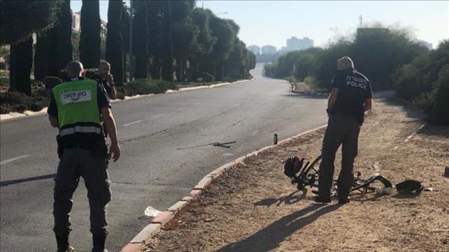 זירת תאונת פגע וברח בראשון לציון, 06.11.21
