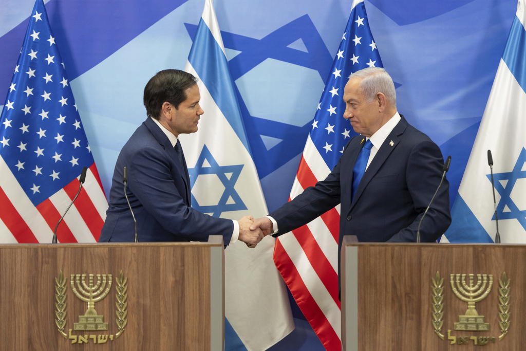 ראש הממשלה בנימין נתניהו עם שר החוץ של ארצות הברית מרקו רוביו, פברואר 2025