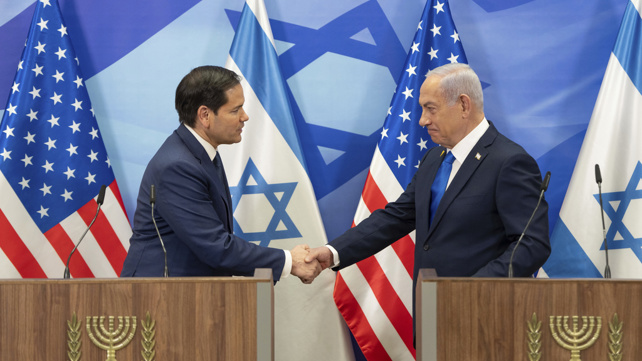 ראש הממשלה בנימין נתניהו עם שר החוץ של ארצות הברית מרקו רוביו, פברואר 2025