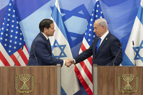 ראש הממשלה בנימין נתניהו עם שר החוץ של ארצות הברית מרקו רוביו, פברואר 2025