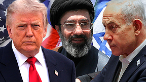 ראש הממשלה בנימין נתניהו, המנהיג העליון של איראן מוג'תבא חמינאי ונשיא ארצות הברית דונלד טראמפ