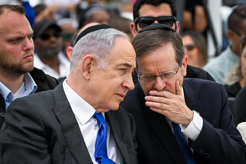 יצחק הרצוג ובנימין נתניהו