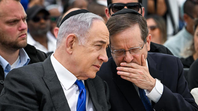 יצחק הרצוג ובנימין נתניהו