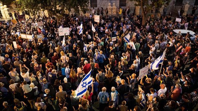 מחאה מול מעון ראש הממשלה בנימין נתניהו נגד מעצר אמיר השכל 27.06.20