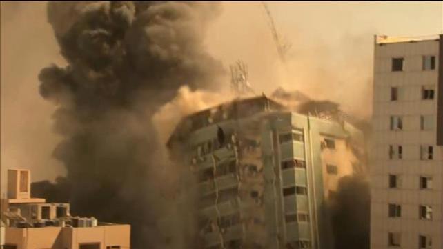 בניין קורס בתקיפת צה"ל בעזה 15.05.21