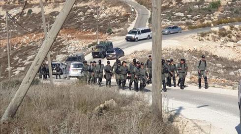 אחרי הפינוי ביצהר: אוהל בעמדה זמנית של מג"ב הוצת באזור