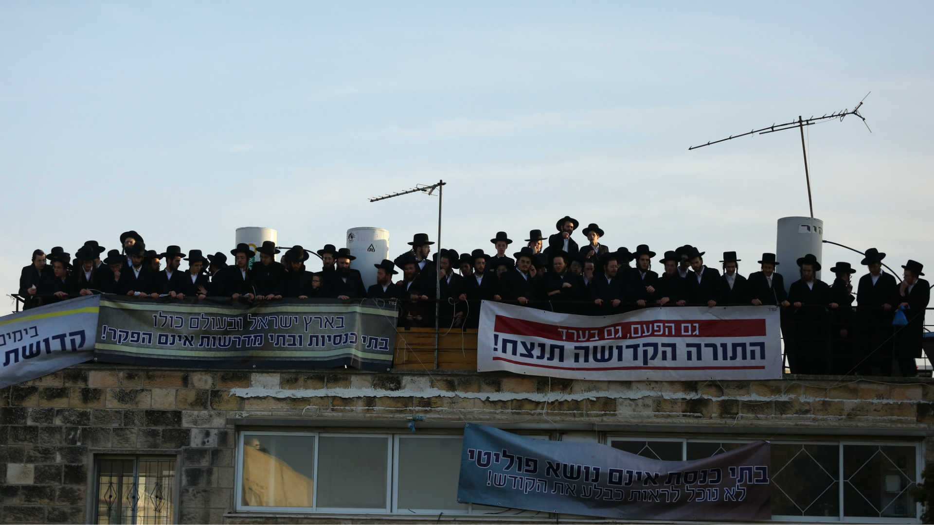 חרדים מפגינים בערד