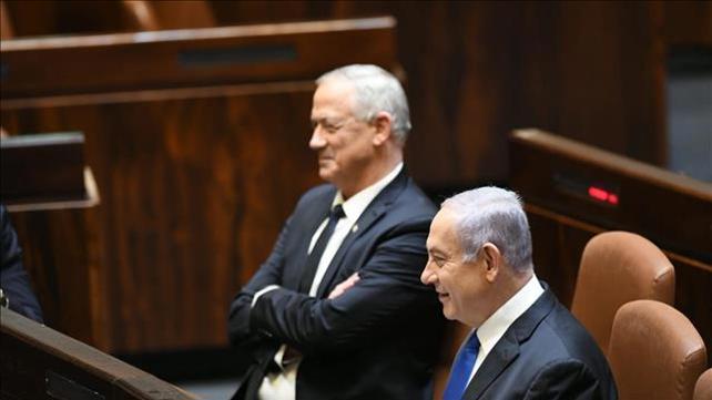 נתניהו וגנץ אחרי השבעתם, מאי 2020