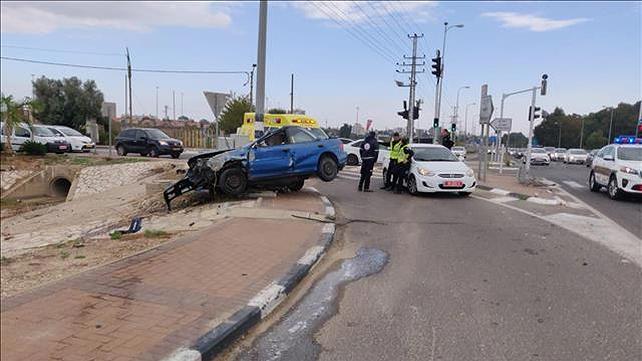 זירת התאונה בצומת ישרש, ליד רמלה, 07.12.19