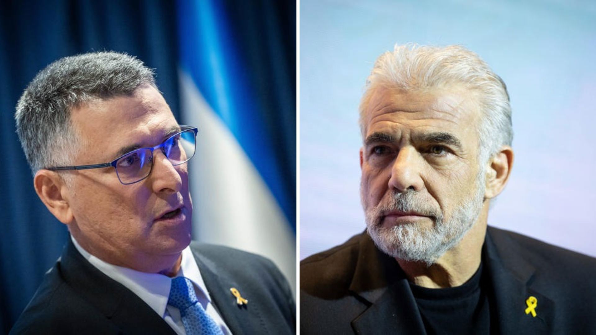 יאיר לפיד וגדעון סער