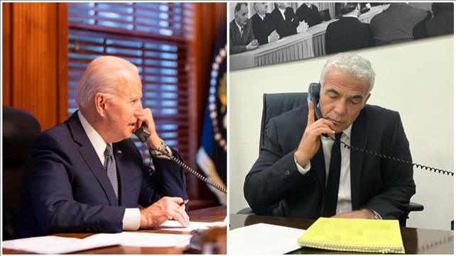 ספליט, ביידן, לפיד, טלפון, שיחה
