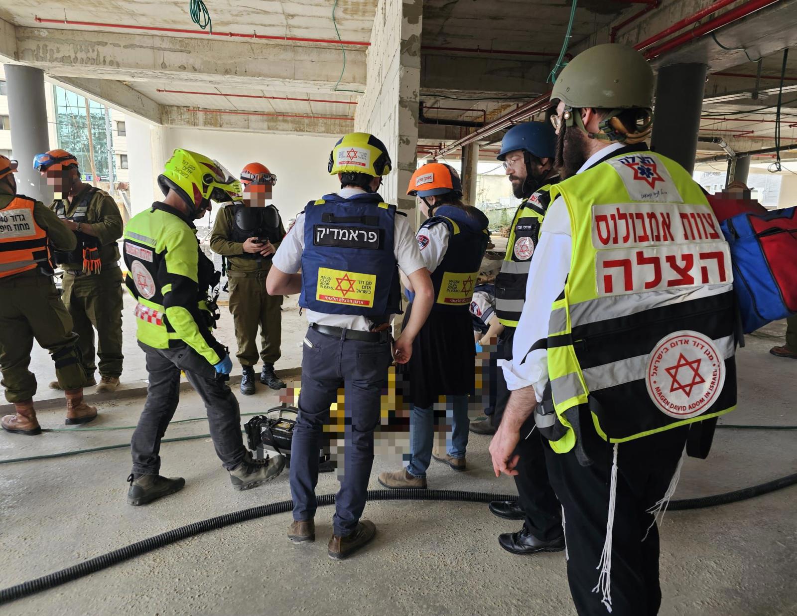 זירת הנפילה באתר בנייה במרכז 9.3.26