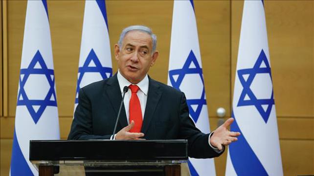 נתניהו בנאום כיו"ר האופוזיציה מול סיעות האופוזיציה. 14.06.21