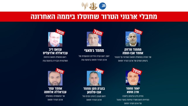 מחבלים שחוסלו ביממה החולפת