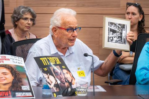 שורד השואה נפתלי פירסט בכנסת. צילום: אוריאל אבן ספיר