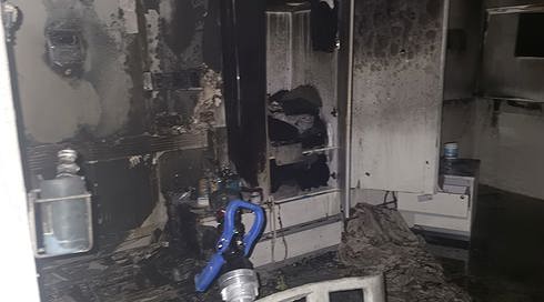 זירת השריפה בבני ברק