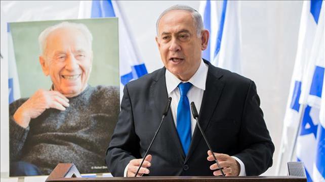 ראש הממשלה נתניהו ושמעון פרס