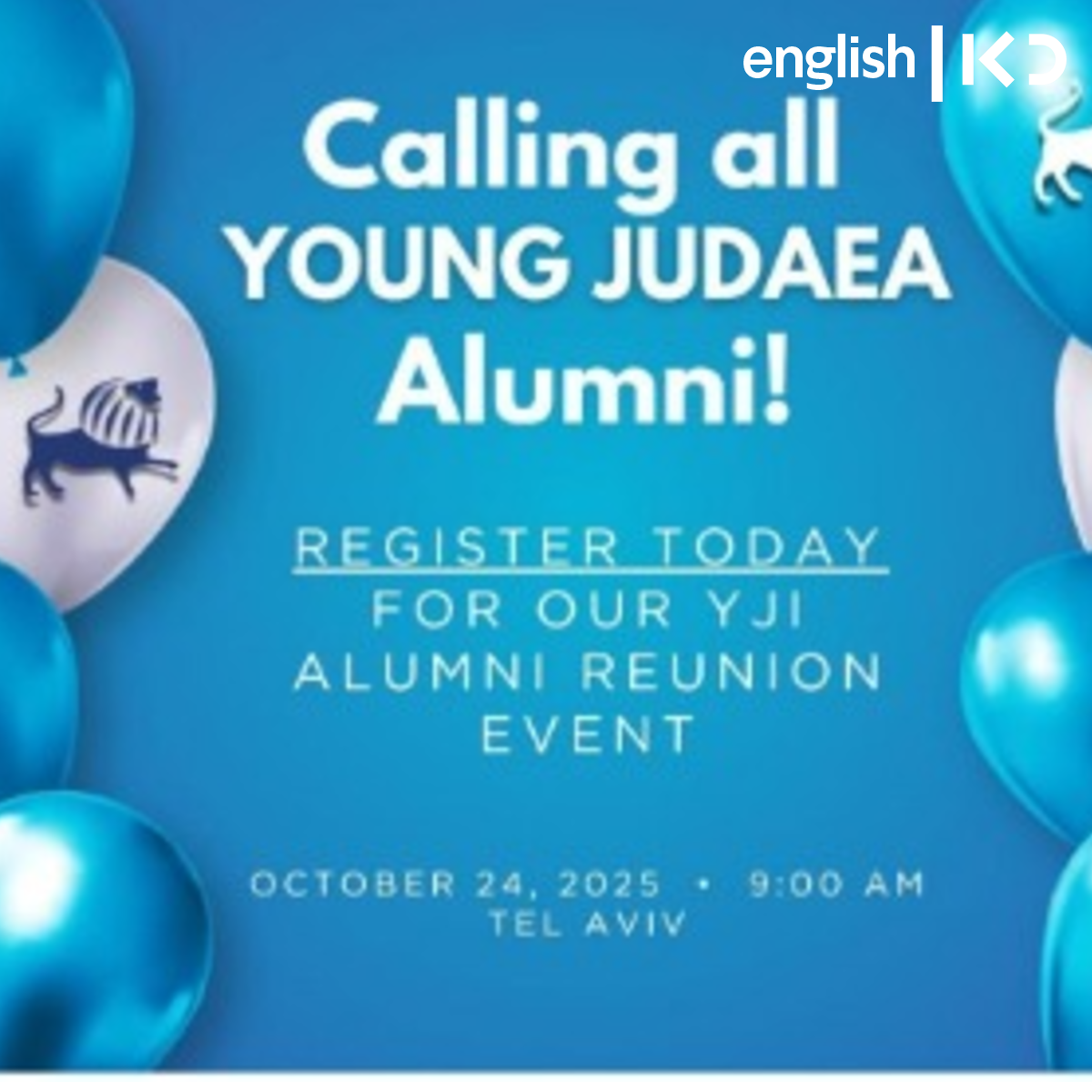 Young Judaea alumni event and reunion set for Tel Aviv October 24th