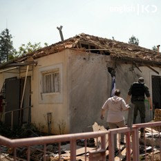 Tzfat rocket hit