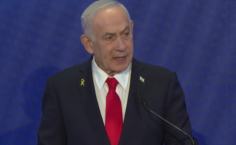 ראש הממשלה בנימין נתניהו במסיבת עיתונאים, דצמבר 2025