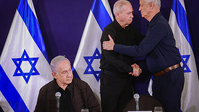 בני גנץ, יואב גלנט ובנימין נתניהו