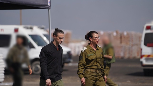 אריאל קוניו אחרי שחרורו משבי חמאס, 13.10.2025