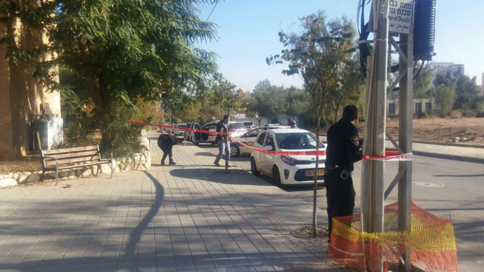 זירת האירוע בבאר שבע, שבה נדקר הילד