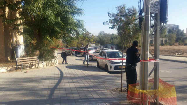 זירת האירוע בבאר שבע, שבה נדקר הילד