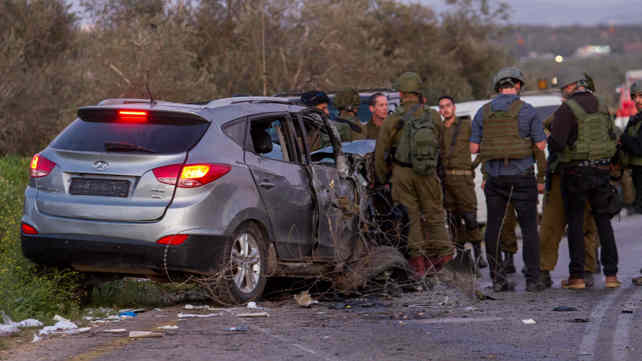 זירת פיגוע הדריסה בצפון השומרון