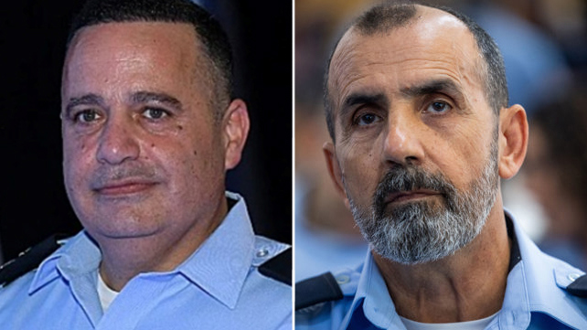 מפכ"ל המשטרה דני לוי ומפקד יחידת להב 433 מני בנימין
