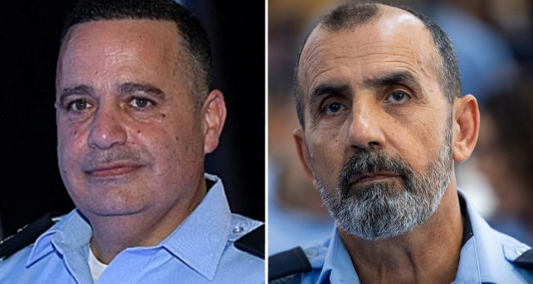 מפכ"ל המשטרה דני לוי ומפקד יחידת להב 433 מני בנימין