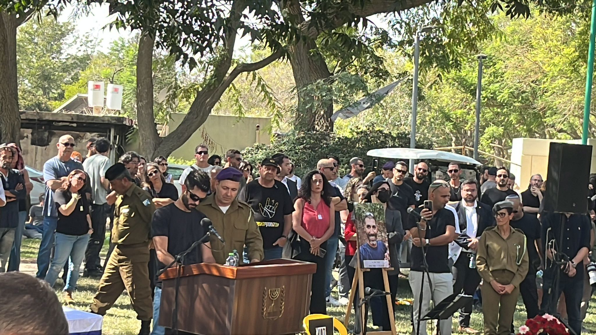 הלווייתו של תמיר אדר בקיבוץ ניר עוז, 23.10.2025
