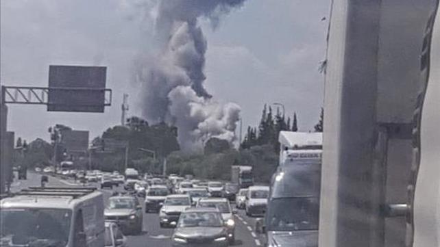 שריפה במפעל תע"ש הרצליה