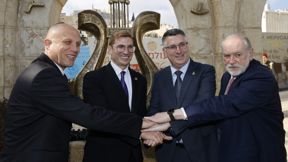 מייק האקבי, גדעון סער, ג'ייקוב הלברג וארז אסקל בעיר דוד, היום