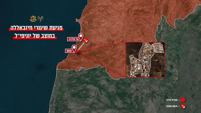 חיזבאללה שיגר רקטות שפגעו במוצב של יוניפי"ל 