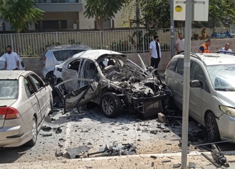 פיצוץ רכב בקריית מלאכי