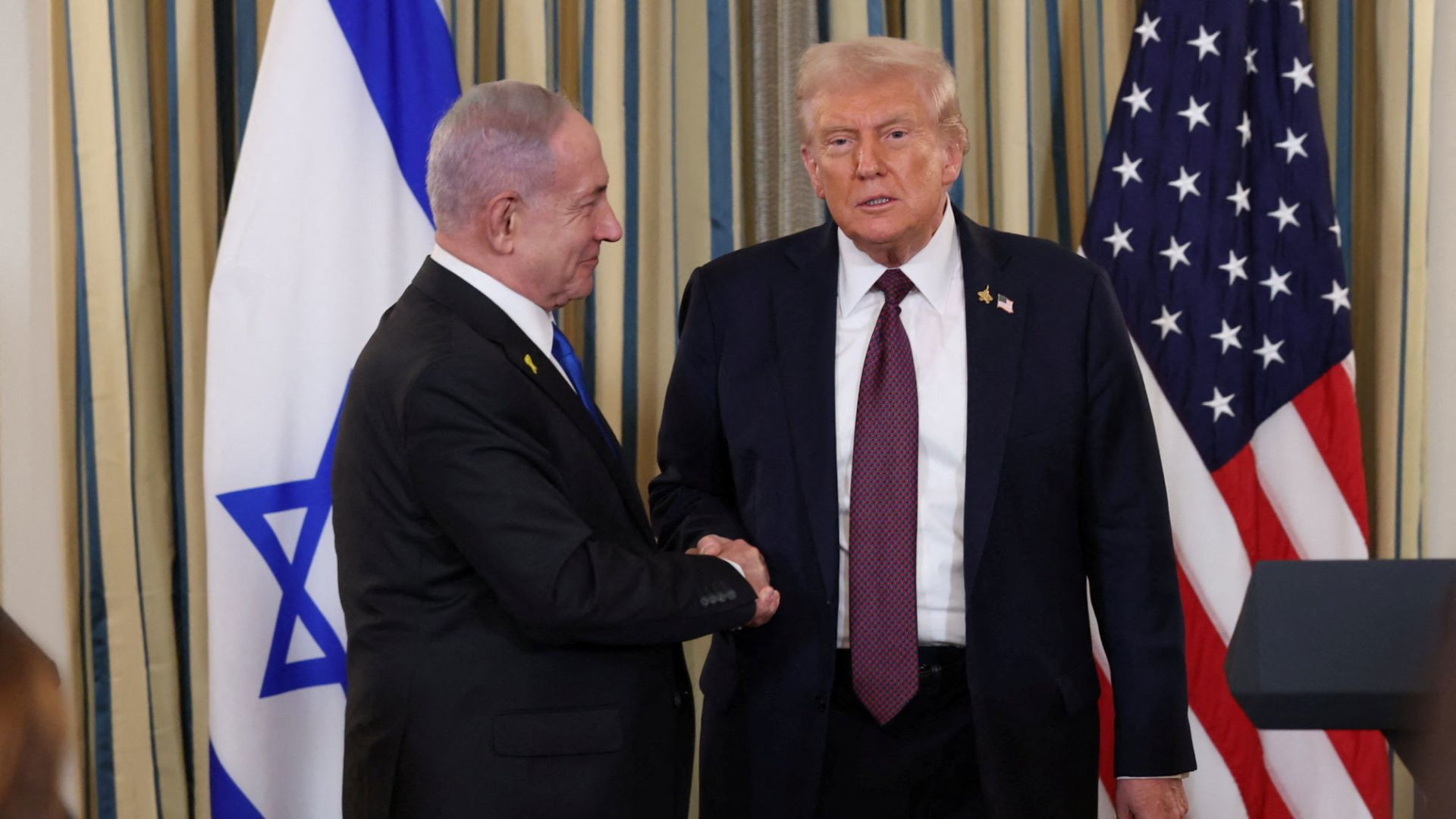 הנשיא טראמפ וראש הממשלה נתניהו בבית הלבן, הערב