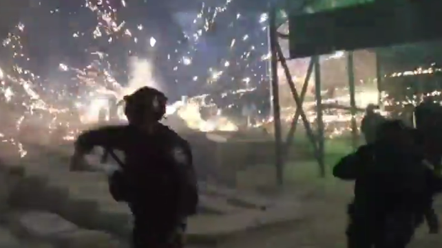 מתוך סרטון שפרסמה המשטרה על אירועי הדרבי התל אביבי