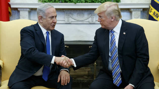 בנימין נתניהו ודונלד טראמפ בבית הלבן